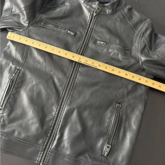 Guess Men's Black Moto Biker style Jacket…M - Picture 3 of 15